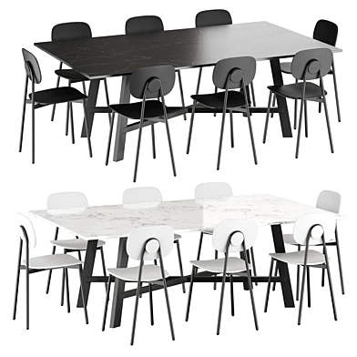 Стол Thor TAVOLO + стул Tata YOUNG by Pointhouse в 2 цветах | Table Thor + Chair Tata by Pointhouse