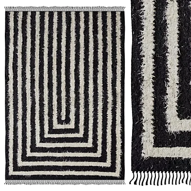 Nesting Geo Shag Rag Rug