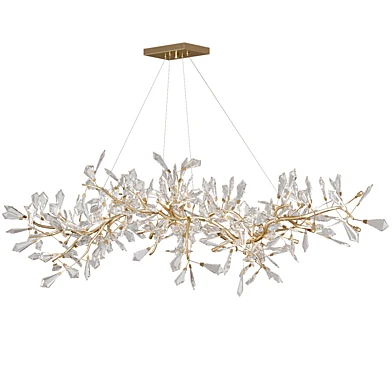 Kotta Fourteen Light Cut Crystal Oblong Chandelier