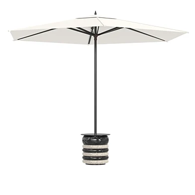 Contemporary Black   White Parasol   Base Body Nero Marquina   White Marble