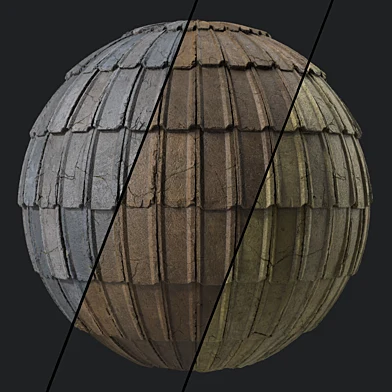 Roof Tile Materials 111- Concrete Roofing | Sbsar Seamless, Pbr, 4k