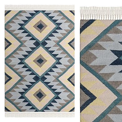 Hand Woven Kilim Zalan Blue By Benuta