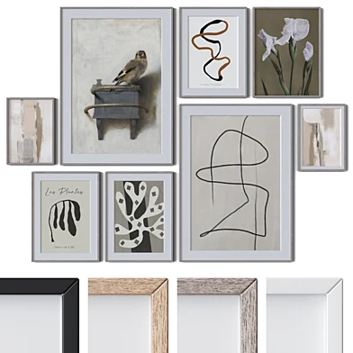Set of 8 wall paintings 3088