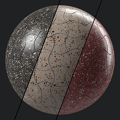 Terrazzo Materials 32- Terrazzo Tiling | Sbsar Pbr 4k Seamless