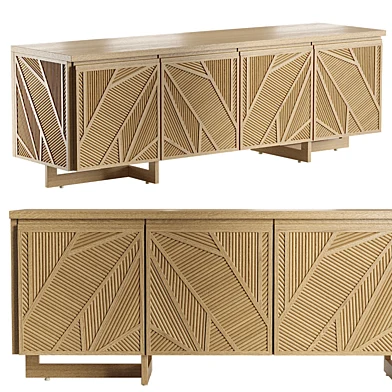 Geometric Oak Sticks TV cabinet