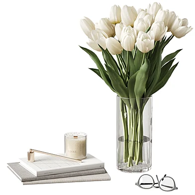 Decor set with tulips