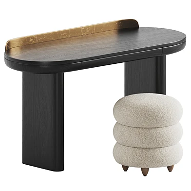 Desk Salmon Cosmorelax & Winnie Pouf Stoolgroup