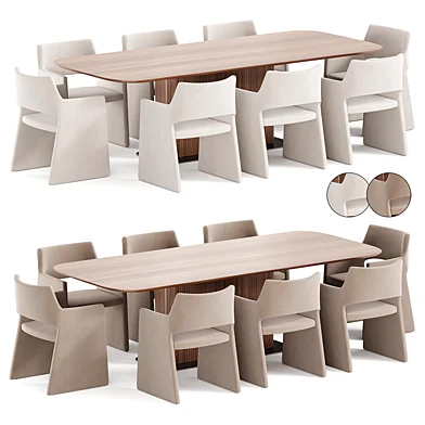 Foley Dining Chair and Glide Dining Table