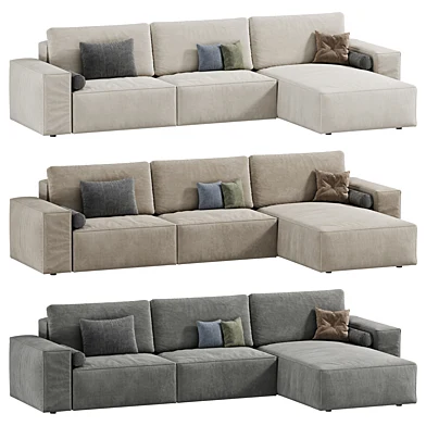 Casa sofa with chaise longue
