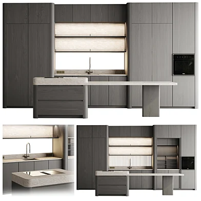 kitchen cabinet with island 01