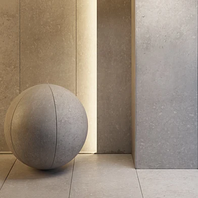 Stone slab facade