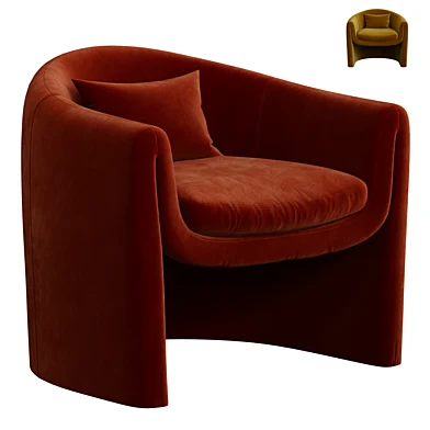 Velvet Sculptural Chair