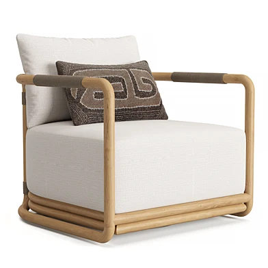 Rh Maro Teak Swivel Lounge Chair