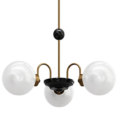 Modern White Glass Chandelier for Bedroom Lighting
