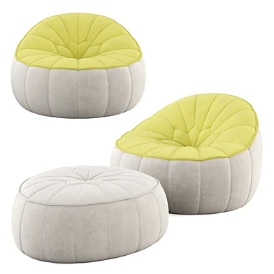 Ligne Roset Armchair with footstool