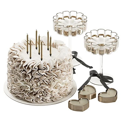 Декоративный набор с тортом | Decorative Set 011 KM