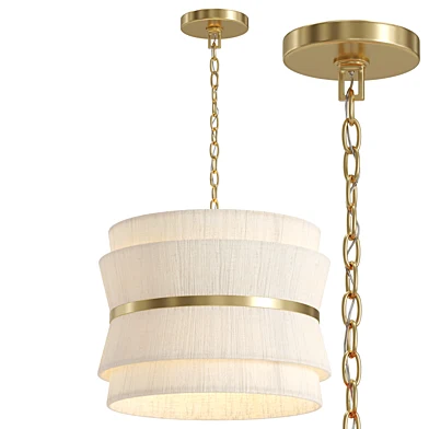Belva 3 Light Brass Geometric Pendant
