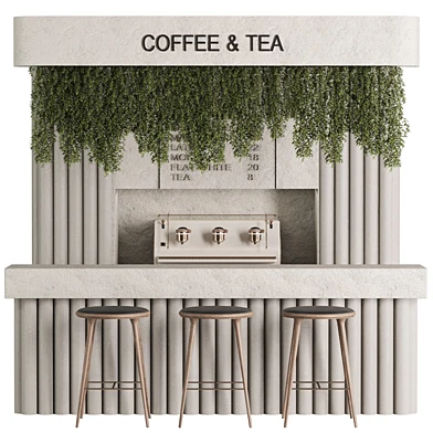 Reception Desk With Hanging Plants - Set08