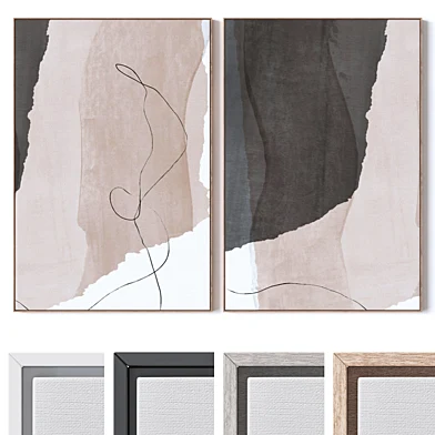 Set of large wall paintings 3205