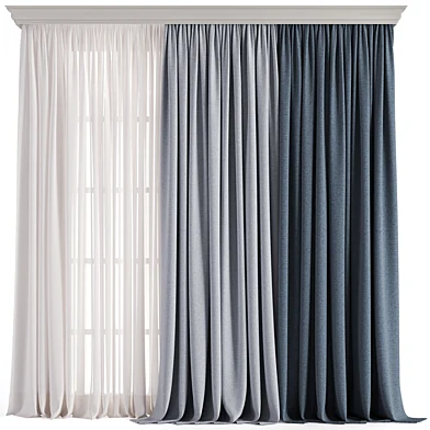 Curtain with tulle 36