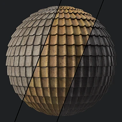 Roof Tile Materials 116- Concrete Roofing | Sbsar Seamless, Pbr, 4k