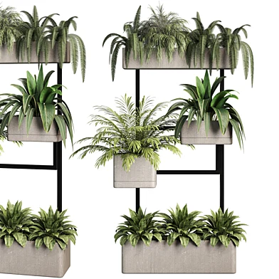 Indoorplants-plants in concrete stand box set120