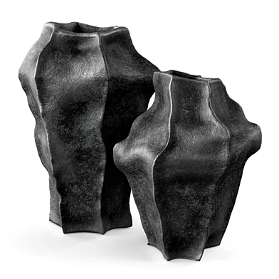Rough ceramic vases