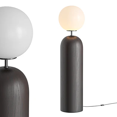 Ori Globe Floor Lamp With Black Wood Base