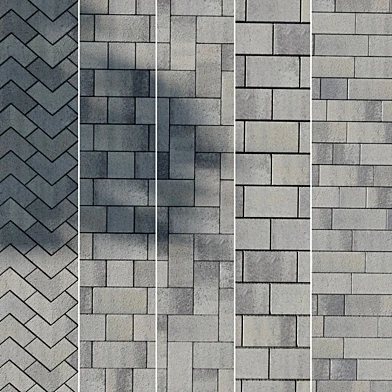 Antique Grey Charcoal Tile Set of 5