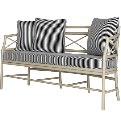 MCGUIRE GONDOLA OUTDOOR SETTEE GONDOLA by Bakerfurniture