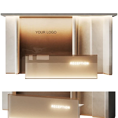Glass reception desk
