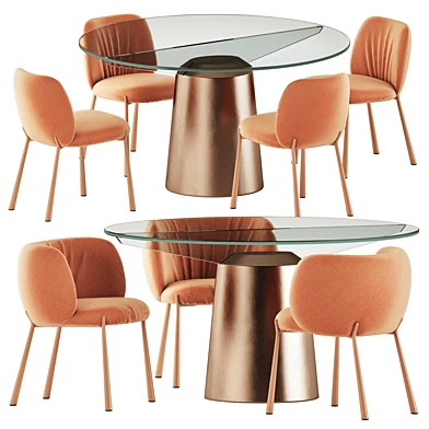 Mys Chairs and Spike round Table by Midj