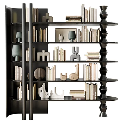 Ana Roque Interior Ally - Shelves Decorative With book - glass Rack 27