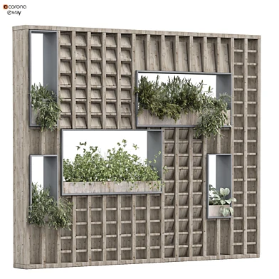 shelf and vertival plant box set 349