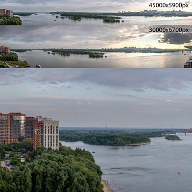 Панорамы Новосибирска. Вид на левый берег