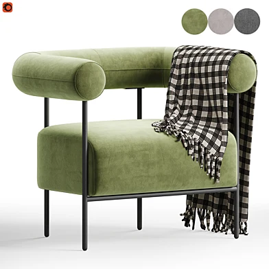 Fulbourn Rust Ochre Velvet Armchair