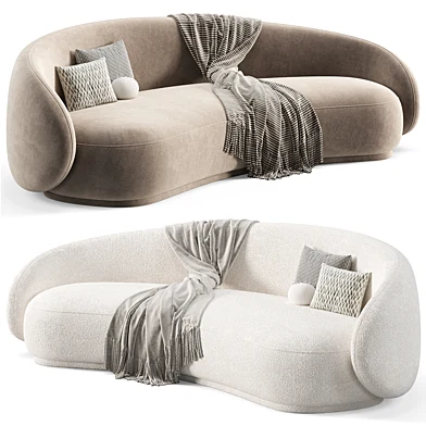Kendall Blush Velvet Sofa by Blucci