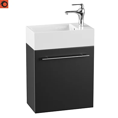 Small Wall Mounted Cabinet Vanity Bathroom Sink Cabinet Black