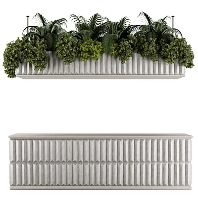 Reception Desk With Hanging Plants-Set09