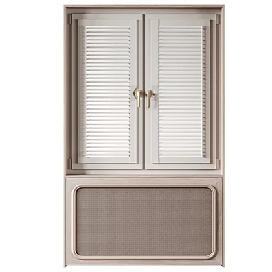 Window with removable shutters blinds and radiator screen