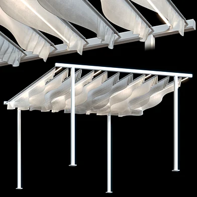Curtain pergola 2 Wave ceiling