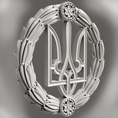Герб Украины в венке