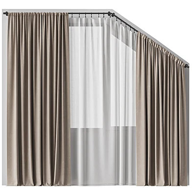 Beveled attic curtains 5