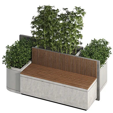 Flowerpot with Bench 17