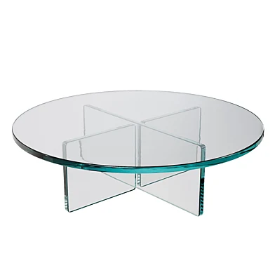 Round Glass Coffee Table Yk 1