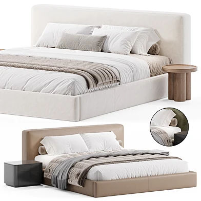 West Elm Curved Modern Upholstered Bed