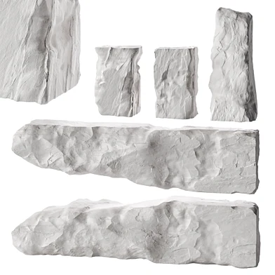 A set of natural rocks and stones for the stand and decor
