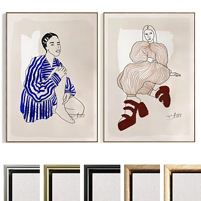 Plaster Two Photo Frame B-698