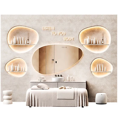 Modern spa with massage couch 002