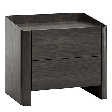 Wolfach Black Wood Bedside Table